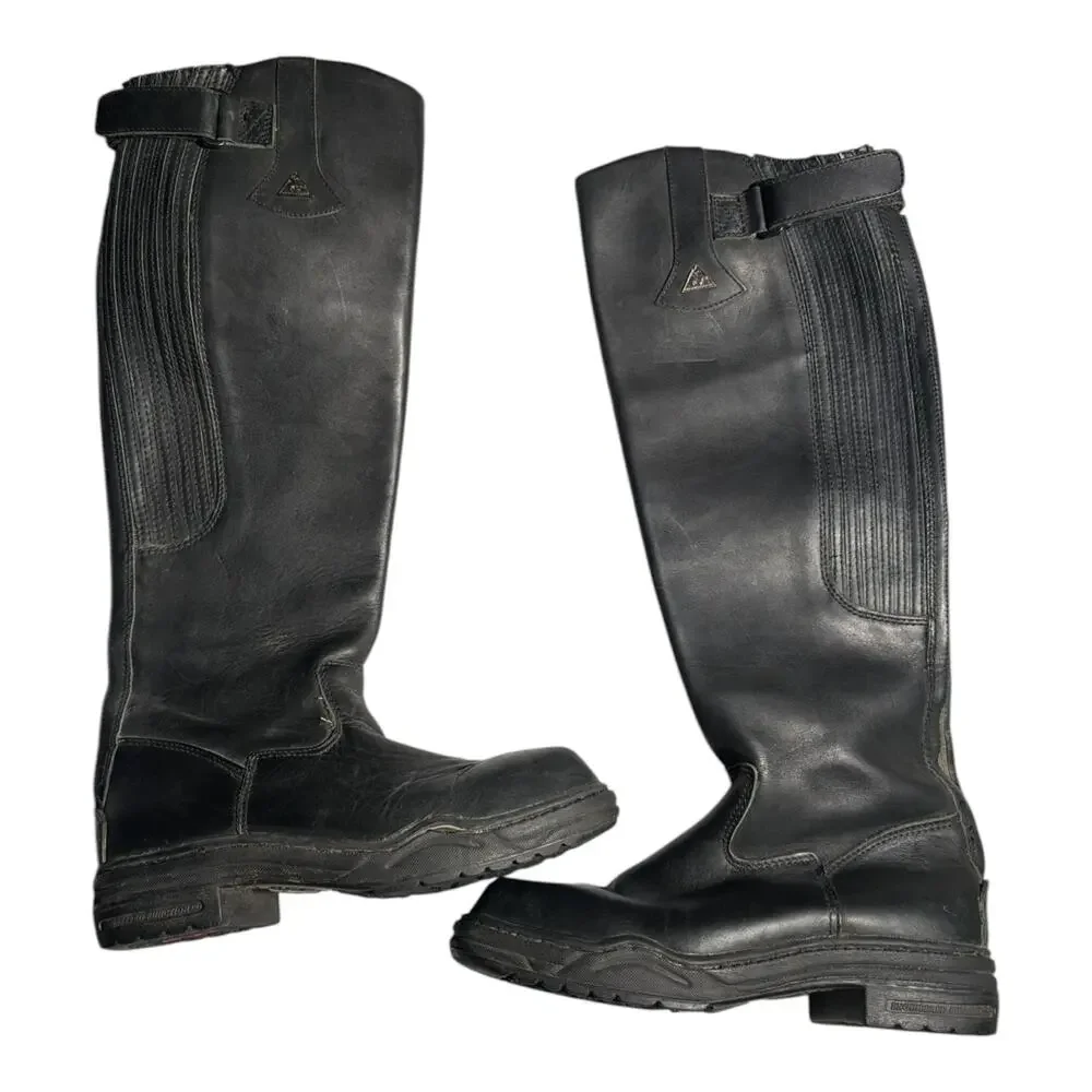 Mountain Horse Rimfrost Black Leather Waterproof Lug Sole Riding Boots Sz 9